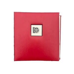 CR Gibson Red Recipe Binder Organizer 3-Ring with Dividers Cards and Sleeves